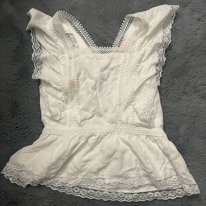 Audrey Parks Ruffle and Lace top